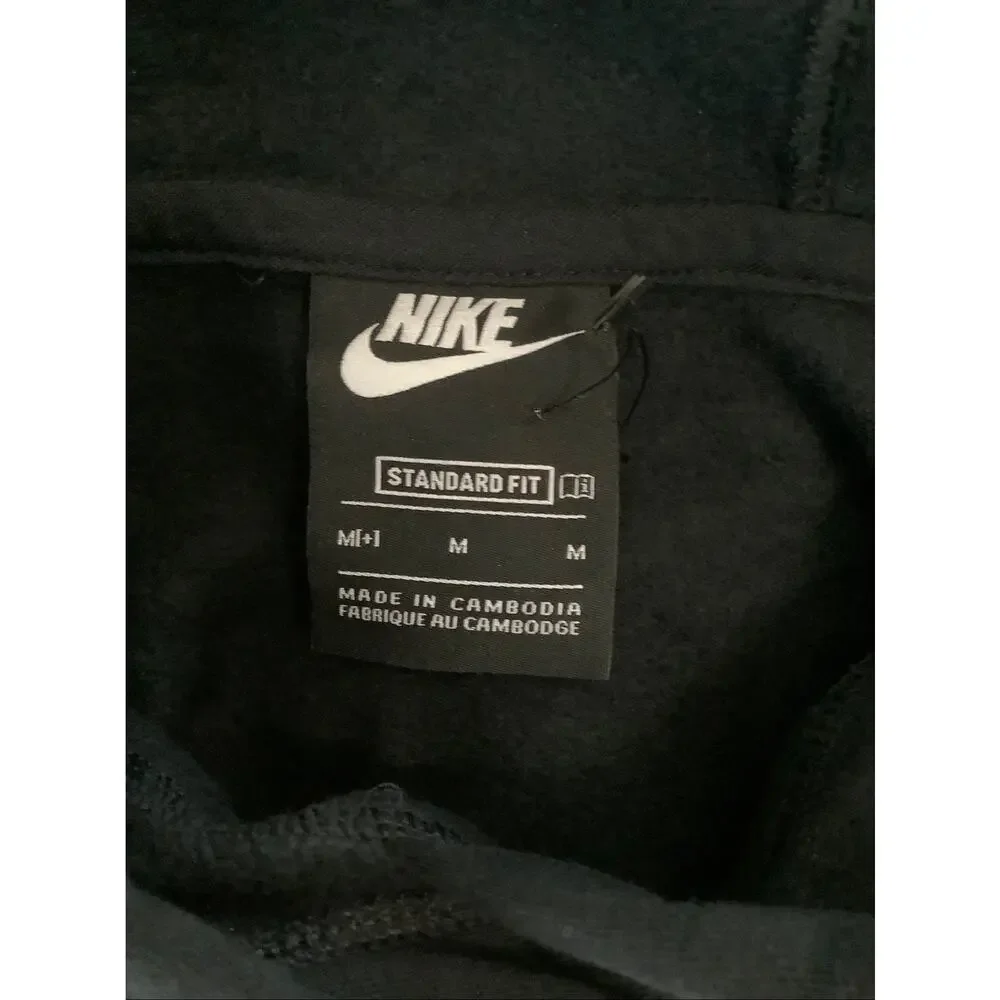 Nike Girl's Medium Black Sportswear Club Fleece Crop Hoodie Athleisure P6-9